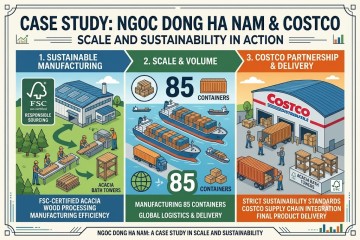 How Ngoc Dong Ha Nam Delivered 85 Containers of FSC-Certified Acacia Bath Towers to Costco: A Case Study in Scale and Sustainability